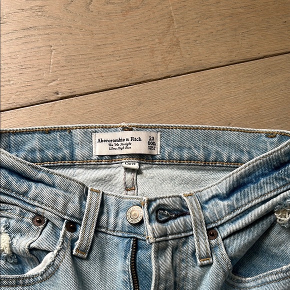 Abercrombie & Fitch Blue Straight Leg Jeans - Picture 2 of 2